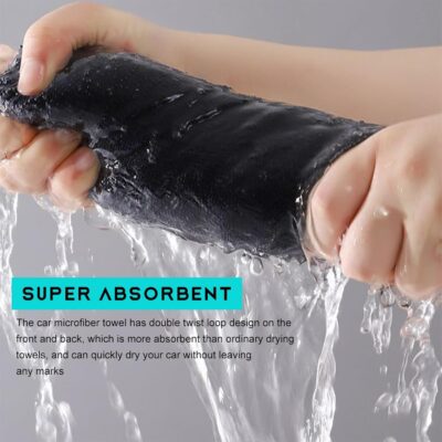 Microfiber Towels for Cars, 15.7"x23.6" 1200 GSM Ultra Thick Soft Car Detailing Drying Towel, Super Absorbent Double Twisted Loop Cloth Cleaning Towel for Car Truck SUV - Image 5