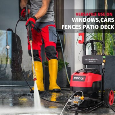 PowerSmart Electric Pressure Washer, 1.8GPM 4000PSI Max Power Washer with 35FT Power Cord & 27FT Hose, Soap Tank,Spray Gun - Image 4