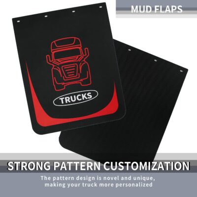 Mud Flaps for Semi Truck, 24''X30'' Heavy-Duty Mud Guards Splash Flaps，Black Semi Mud Flaps for Trailer Freightliner Kenworth Peterbilt - Image 2
