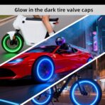 20 Pcs Glow in The Dark Tire Valve Caps Fluorescent Tire Valve Stem Caps, Cool Car Present for Universal Decoration Accessories for Car SUV Bicycle Motorcycles Trucks (Blue) - Image 7