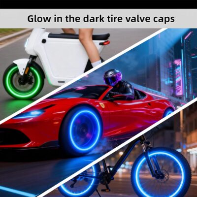 20 Pcs Glow in The Dark Tire Valve Caps Fluorescent Tire Valve Stem Caps, Cool Car Present for Universal Decoration Accessories for Car SUV Bicycle Motorcycles Trucks (Blue) - Image 7