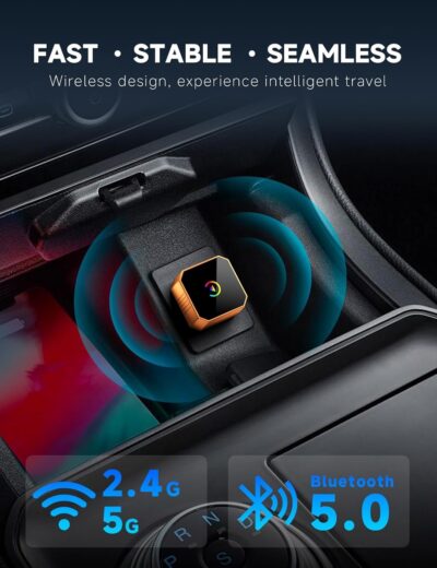 Aimoon 2026 Upgraded Wireless CarPlay Adapter for iPhone＆Android, Car Play Mini Wired to Wireless Adapter for CarPlay ＆Android Auto Plug and Play Stable Connection & No Latency for iPhone iOS 10+ - Image 7