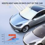 Car Front Windshield Sun Shade, Vehicle Sun Protection Shield, Must-Have Interior Accessories for Summer, Foldable Sunshade Cover, Sunshield for The Interior Cool, New Car Heat Shield - Image 2