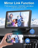 Carplay Screen for Car, Upgrade 7" HD Wireless Apple Carplay & Android Auto Touchscreen- Car Play Screen Stereo with Backup Camera, Mirror Link/Voice Control/Music Play/GPS Navigation -for All Vehicle - Image 5