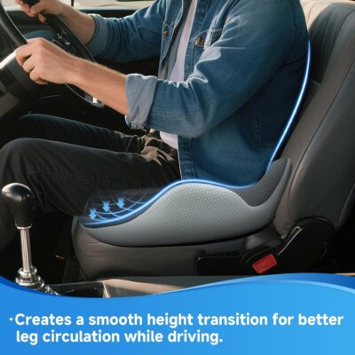 X-Large Seat Cushion for Truck Driver, Upgraded Cushion for Back Support and Pain Relief, Memory Foam with Non-Slip Washable Cover, Relieves Long-Term Truck Sitting and Pain - Image 4