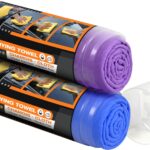 Premium Shammy Towel for Car, Super Absorbent 2 Pack 26""x17"" Car Drying Towel, Reusable Soft Car Wash Cloth, Chamois Cloth for Car, Dust Remove, No Scratch/Spot/Streak, Blue & Purple