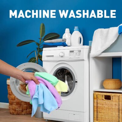 Microfiber Towels Bulk-400 Pack, Cleaning Cloths, Microfiber Towels for Cars, Cleaning Rags 5 Colors Assorted (11.5x11.5 inches) - Image 6