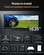 10.25″ CarPlay Screen for Car Dash Cam, Android Auto Screen with Apps, Dual HD Cam & Backup Camera, Portable 6GB+128GB Car Tablet with Wireless Apple CarPlay & Android Auto, Bluetooth for All vehicles - Image 9