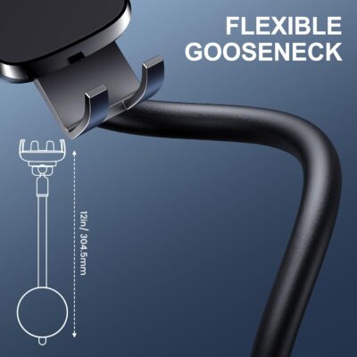 TICILFO Phone Holders for Your Car [Gooseneck Flexible] Phone Stand for Car Dashboard Windshield Automotive Accessories [Strong Suction Cup] Cell Phone Car Mount for All iPhone Android Smartphone - Image 4