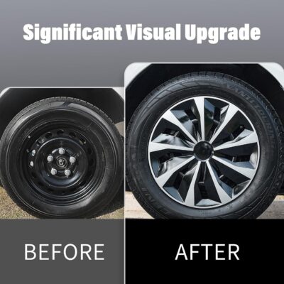 15 inch Hubcaps Set of 4 for Iron Rim, Wheel Cover Car Hub Caps Wheel Rim Cover ABS Plastic Replacement Hubcap Accessories for Car - Image 2