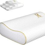 Royal Therapy Memory Foam Pillow, Queen Neck Pain Relief, Contour Cervical Pillow, for Neck and Shoulder Pain, Side, Back and Stomach Sleeper, 24x14x5 inches