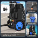 5000PSI 4.0GPM Heavy Duty Electric Pressure Washer with 33 FT Extension Hose, 4 Quick Connect Nozzles and Foam Cannon for Cars/Fences/Driveways/Patios/Home Cleaning, Blue - Image 7