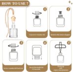 Car Air Freshener 6 Pack, Vanilla Cream,Mahogany & Lavender 3 Natural Scent, Long Lasting Essential Oil Fragrance Diffuser, Hanging Air Freshener Cute Car Accessories Interior for women - Image 7