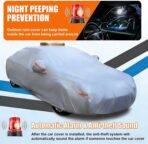 Solar Powered Car Cover for Outdoor Parking – Electric Automatic Retractable Sun Shade,Portable Battery-Powered Heat Shield Fit Sedan SUV Mpv gold-3XXL - Image 5