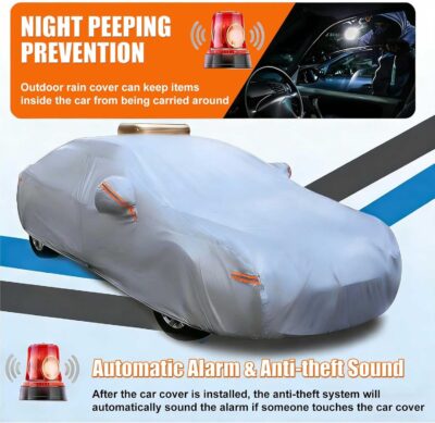 Solar Powered Car Cover for Outdoor Parking – Electric Automatic Retractable Sun Shade,Portable Battery-Powered Heat Shield Fit Sedan SUV Mpv gold-3XXL - Image 5