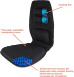 Tektrum Orthopedic Gel Seat Cushion and Firm Back Support Lumbar Pillow for Car, Home/Office Chair, Travel - Relief for Tailbone, Sciatica, Coccyx, Back Pain, Improve Posture (TD-GS19041-BLK) - Image 3