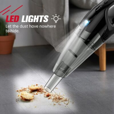 30-Min Runtime Pro Handheld Vacuum Cordless - 1.65lbs Ultra Lightweight, 3-in-1 with LED Light & HEPA Filter, for Car Detailing & Pet Hair (Graphite) - Image 3