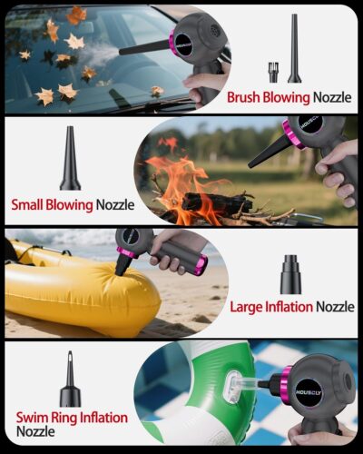 Handheld Car Vacuum Portable Cordless 25000Pa High Power Small Mini Hand Vacuum Rechargeable 4-in-1 Wireless Handheld Vac for Car Office Desktop Home Cleaning Ideal Gifts for Men & Women - Image 3
