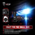 MZS 9005 9006 Bulbs Combo, 300% Brighter HB3 HB4 Fog Lights, Instant-Plug in 6500K Xenon White 9005 9006 Light Bulb, Mini Size Fanless 9005 9006 Fog Bulbs, Pack of 4 - Image 3