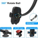 APPS2Car 14'' Gooseneck Car Phone Holder,Heavy Duty Phone Holder for Truck, [Flexibile Long Arm] [Anti Shake stabilizer] Windshield Car Phone Mount Suction Cup,Fit for iPhone, Samsung (Mirror Black) - Image 6