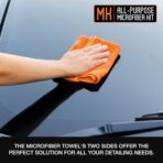 Suds Lab Premium Microfiber Towels for Car Detailing, Cleaning, Washing, Polishing - 16"x16" Ultra-Soft, Edgeless, Scratch-Free Cloth, Dual-Weave, Pack of 12 - Image 4