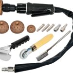 Air Tire Repair and Polish Patch Kit with 2500 RPM tire Buffer, Inner Liner Scraper, Patch Roller, and Durable Buffing Wheel for Tire Maintenanc