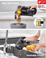 Fanttik Fold V10 APEX Pivot Cordless Car Vacuum, 17000Pa Handheld Vacuum Suction Power, Smart LED Display, Portable for Car Home Pet (Deluxe with Flexible Hose&Pet Brush) - Image 7