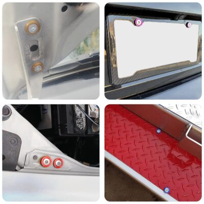 JDMSPEED 20 Pcs Neo Chrome CNC Billet Aluminum Fender Washer Engine Bay Dress Up Kit - Image 6