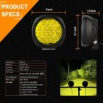 BIGLION.X 5 Inch Pair 160W Amber Round LED Offroad Lights 18800LM Amber Yellow OffRoad Lights Super Bright Amber Driving lights Fog Lights Waterproof IP68 Light Bar for Trucks Pickup 4x4 SUV ATV UTV - Image 3