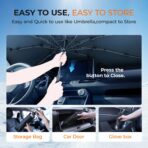 DooGooCoo Windshield Sun Shade Umbrella for Ford F150 Accessories 2015-2025 2026, UV Block F150 Sun Shade for F-150 Truck Sunshade for Car Windshield, Heat Shield Sunshade for Ford Front Windshield. - Image 8