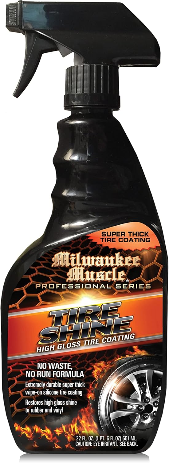 71Q2yFadL2L._AC_SL1500_.jpg Tire Shine 22oz Spray - High Gloss Tire Coating - High Gloss Finish for Rubber and Vinyl - Image 1