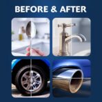 Eagle One Nevr Dull All Metal Wadding Polish, Chrome and Metal Cleaner for Cars, Kitchens, Bathrooms, Easy Tear Pads for Stainless Steel, Brass, Copper, Aluminum, 5 oz Tin - Image 6