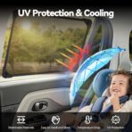 Car Window Shade，1Pack Car Window Shade for Baby,Rear Window Sun Shades Protect Child, Pets from Sun Glare and UV Rayse (39.4"x19.7") - Image 5