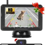 Backup Camera for Car Wireless Truck SUV, 5" Easy Setup Plug-Play, AHD Screen Reverse Rear Camera, IP69 Waterproof, Clear Night Vision, Infrared, Long Range with Monitor System