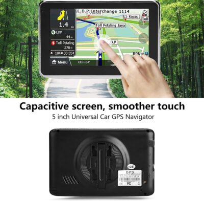 5 Inch Universal Car Navigator, Map with Capacitive Screen for Smoother Touch, Multiple Route Options with Voice Broadcast, for Cars Bikes Trucks - Image 2