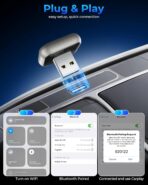 Wireless CarPlay Adapter for Apple iPhone - Upgrade Wired CarPlay to Wireless Device, Mini T-Shaped for Car USB Plug and Play Auto Reconnect, for GPS Navigation Audio Satellite Radio Equipment - Image 3