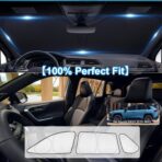 KMF Thicken Car Window Shades for Toyota RAV4 2019-2025 Accessories, 5th Gen RAV 4 Full Car Window Covers Sunshade for Windshield Side Rear,UV Block and Blackout Privacy for Car Camping Outdoor 8pcs - Image 3