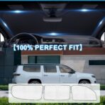 KMF 8pcs Thicken Sun Shades for Jeep Grand Wagoneer 2022-2026 Accessories,Full Car Window Covers for Windshield Side Rear, UV Block and Blackout Protect Privacy for Camping Outdoor - Image 3