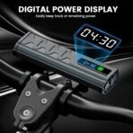 Vastfire 17 LED Bike Lights 5000 Lumens, Super Bright Bicycle Light for Night Riding, USB Rechargeable Bike Headlight and Taillight, Waterproof Wide Beam Bike Front Light with Digital Power Display - Image 5