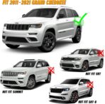 KEYOOG Front & Rear Mud Flaps Splash Guards Fit for 2011-2021 Je-ep Grand Cherokee (Wk2) - Not Fit Submodel Str, Str-8, Summit, 4-Pc Set Mud Guards Splash Guard Black -Without Rock Rails, CMFJE2001 - Image 4
