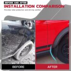 iJDMTOY Set of 4 Front & Rear Black Rally Mud Flap Armor Guards Compatible with Subaru WRX Impreza Forester Outback Crosstrek XV Rally Sports, Also Universal Fit for Other Cars - Image 2