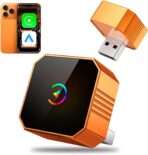 Aimoon 2026 Upgraded Wireless CarPlay Adapter for iPhone＆Android, Car Play Mini Wired to Wireless Adapter for CarPlay ＆Android Auto Plug and Play Stable Connection & No Latency for iPhone iOS 10+