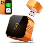 Aimoon 2026 Upgraded Wireless CarPlay Adapter for iPhone＆Android, Car Play Mini Wired to Wireless Adapter for CarPlay ＆Android Auto Plug and Play Stable Connection & No Latency for iPhone iOS 10+