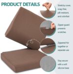 Shinnwa Lumbar Support Pillow for Recliner, Ultra-Soft Foam Back Support Pillow and Egg Crate Foam Seat Cushion 2-in-1 for Couch, Office Chair, for Back Pain Relief, Brown - Image 6