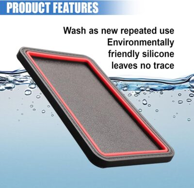 Car Dashboard Anti-Slip Grip Mat, Cell Phone Holder Gel Pad, Multifunctional Dashboard Sticky Pad, Universal Vehicle Interior Accessories for GPS, Keychains, Sunglasses (Red) - Image 5