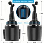 Car Phone Mount,Cup Holder Phone Holder,360°Adjustable Cup Phone Holders for Your Car,Anti-Shake Car Mount,Cradle Friendly Compatible with iPhone Samsung Google and All 4.0-7.0 inches Smartphones - Image 4