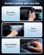 Wireless Carplay Adapter for iPhone - Support GPS Navigation System, Wireless Dongle for Apple Carplay, Compatible with OEM Wired CarPlay in Cars (2016 and Newer) and Motorcycle - Image 5