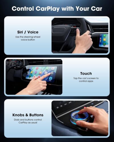 Wireless Carplay Adapter for iPhone - Support GPS Navigation System, Wireless Dongle for Apple Carplay, Compatible with OEM Wired CarPlay in Cars (2016 and Newer) and Motorcycle - Image 5