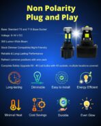 WLJH 40 Pack 194 168 T10 T5 LED Bulbs With Sockets, Non Polarity, Dimmable, For Dash Cluster Dome Map Door Trunk Parking License Plate Lights,300 LM Interior & Exterior Replacement, Bright White - Image 3