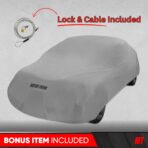 MotorTrend Custom Fit Car Cover for Ford Mustang 1965-2004, All-Weather Protection for Cars Trucks & SUVs, UV Resistant Waterproof Scratch-Resistant, Vehicle Cover for Outdoor & Indoor - Image 3